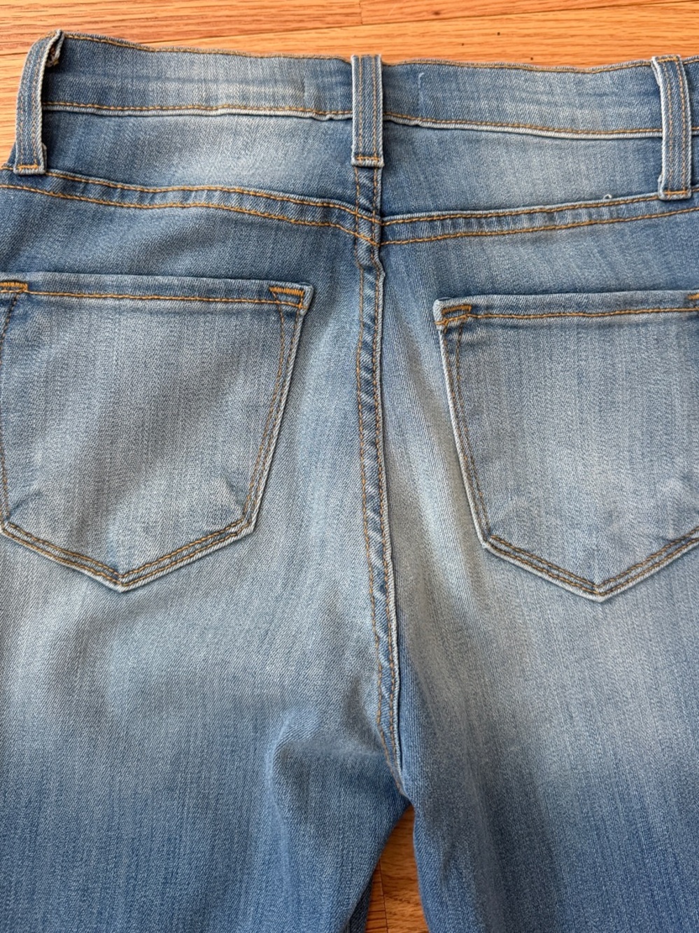 Vibrant Faded Blue High-Rise Flare Jeans - Picture 4 of 4